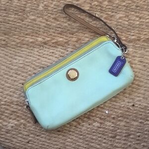 Coach Double Zipper Wallet Wristlet